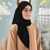 Einfarbiger weicher atmungsaktiver Polyester-Quadratischer Schal - Damen Europäischer/Amerikanischer Kopfschal, Lässiger Sonnenschutz Dekorativer Seidenschal