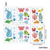 6Pcs/Set Bathtub Decoration Anti-Slip Bathtub Stickers Cartoon Coral Crab Small Fish Pattern Stickers Bathroom Pvc Frosted Batht