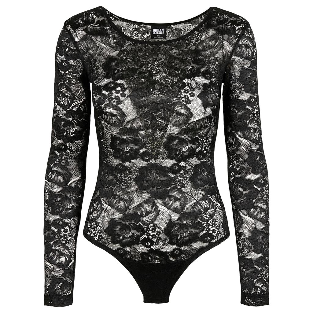 Urban Classics Womens/Ladies Lace Long-Sleeved Bodysuit