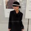 [Wool] Chaebol Daughter Bow Ribbon Top Hat Female Hepburn Style French Celebrity Temperament Equestrian Hat