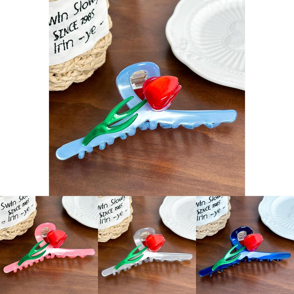 Large Hair Chic Claw Clip In Elegant Tulip Style For Effortless Updos And Hair Styles