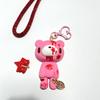 Gothic Gloomy Bear Keychain Bloody Violence Bear Pendant Chinese Lucky Charm Key Ring Women Bag Car Accessories Horror Gift