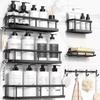 Cross-border New Product Bathroom Rack Wall-mounted Toilet Non-punching Wrought Iron Toiletries Toilet Storage Rack