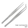 Extra Long Stainless Steel Bent Tip Tweezers for Aquatic Plants and Multi-Purpose Use.