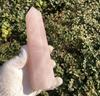 Natural Carved Pink Quartz Rose Crystal Point for Reiki Healing