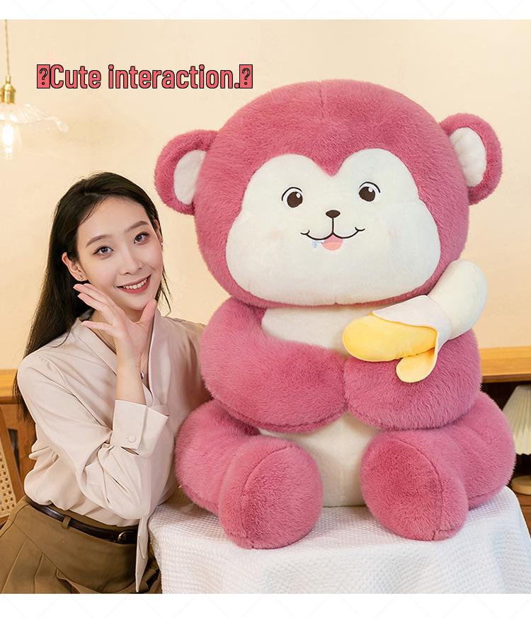 Plush Retractable Banana Monkey Toy - Children's Favorite Rag Doll Gift