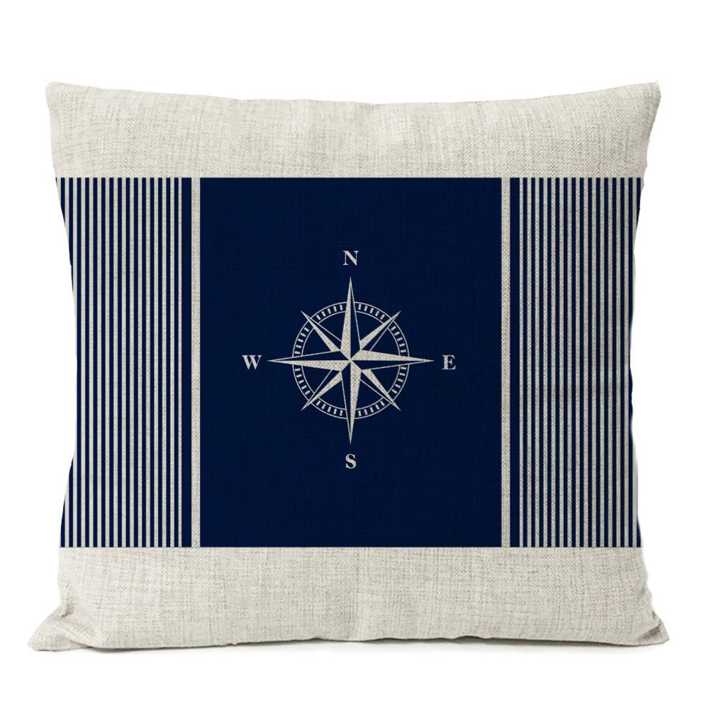 Nautical Linen Pillow Nordic Home Decoration Model Room Nautical Style