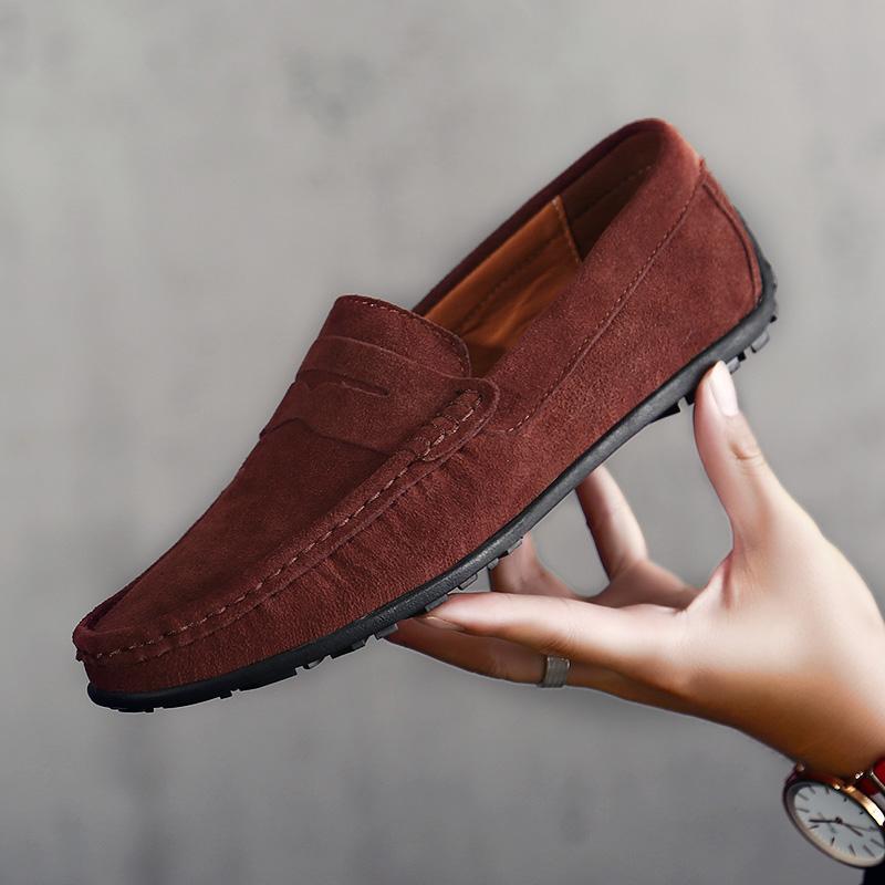 Fashion Men Casual Shoes Fashion Men Shoes Handmade Suede Genuine Leather Mens Loafers Moccasins Slip On Men's Flats Male Driving Shoes
