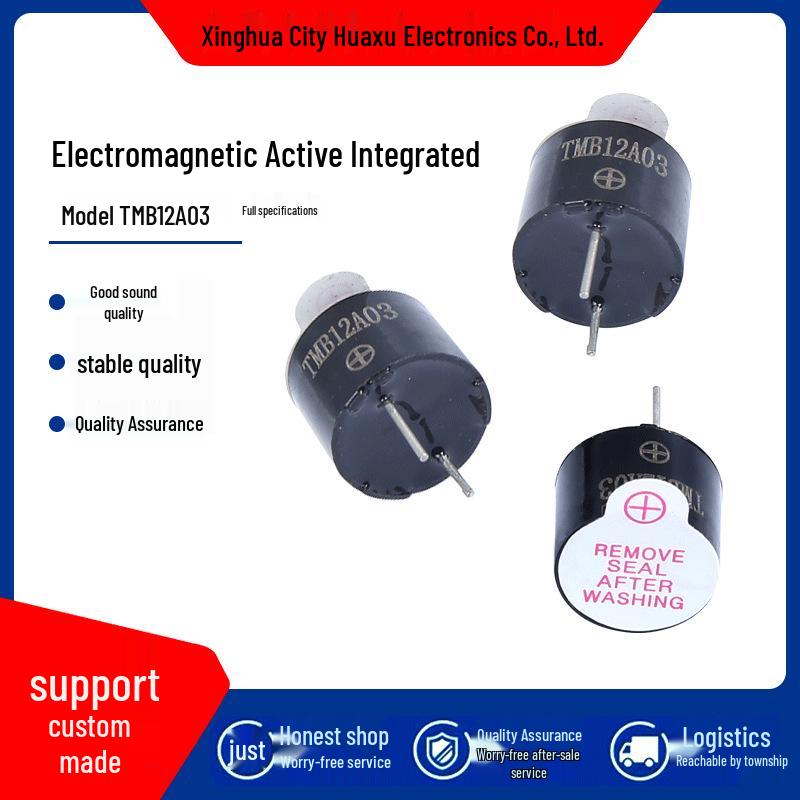 HX Huaxu TMB12A03 3V Industrial High-Temperature Electromagnetic Buzzer 12*9.5 mm