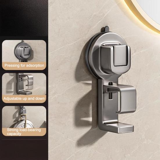 Adjustable Basin Hanger Suction Cup Bathroom Hook Heavy Duty Wall Hook for Kitchen Bathroom Basins Towels Storage