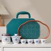 Travel Tea Set Suet Jade Outdoor Car Portable Entangled Lotus Xishi Tea Brewer Enterprise Printing