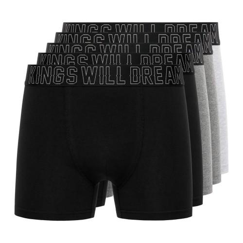 Kings Will Dream Mens Kingsport Boxer Shorts (Pack of 5)