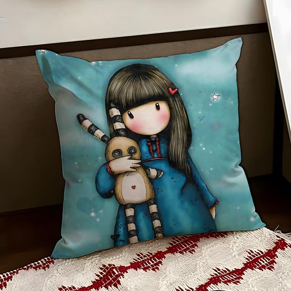Cartoon SSantoro Gorjuss Cushion Cover Reversible Soft Durable Pillow Cover Home  Car MultiScene Use for Daily Comfort