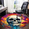 1pc Skull Landscape Office Round Area Rug, Under Office Chairs Bedroom Living Room Home Decor, Room Deco, Available in Various Sizes
