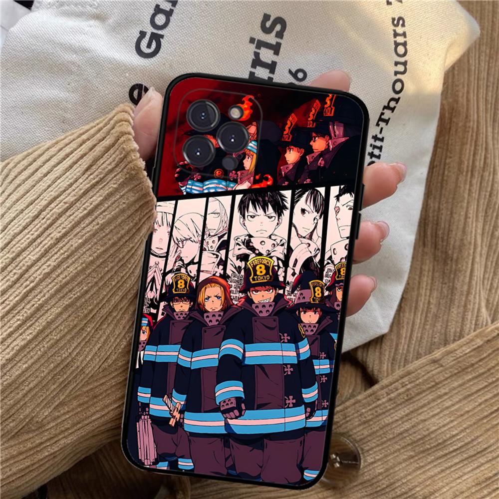 Fire Force Phone Case For iPhone 15 14 11 12 13 Mini Pro XS Max Cover 6 7 8 Plus X XR SE 2020 Funda Shell