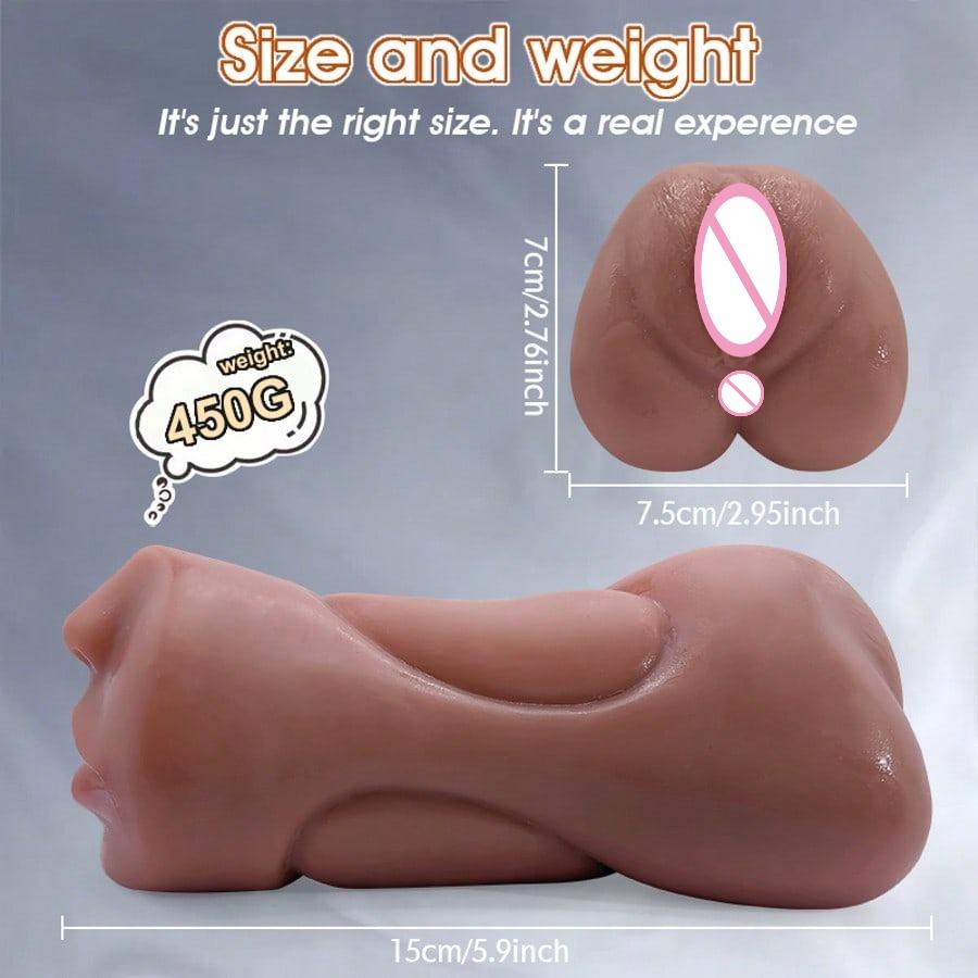 3 in 1 Pocket Pussy Masturbator für Männer Realistisch Texturierter Mund Vagina Und Enger Anus Blowjob für Mann Penisstimulation Sexspielzeug