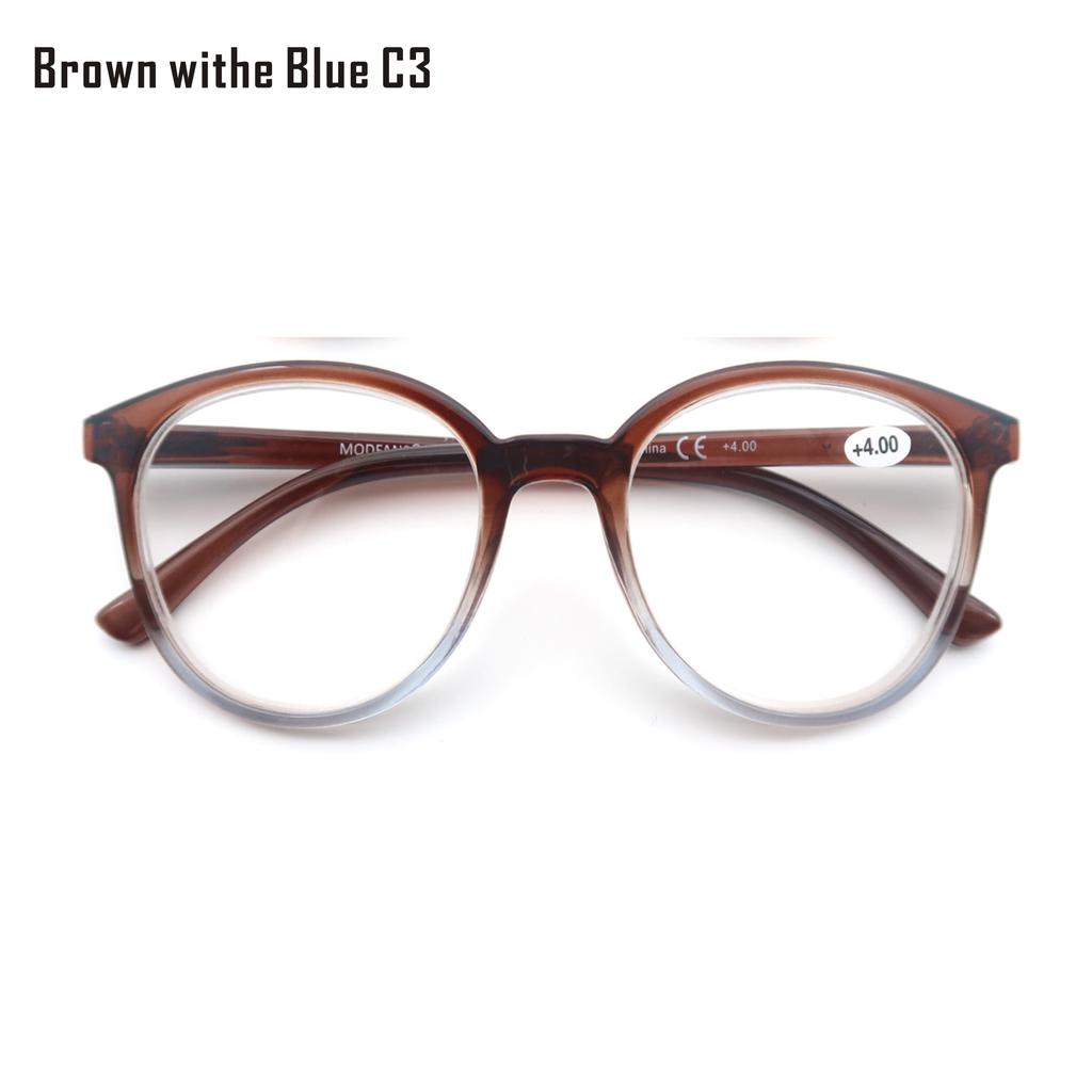 Women Round Retro Reading Glasses Oversized Vintage Reaaders Frame Spring Hinge Presbyopic Diopter