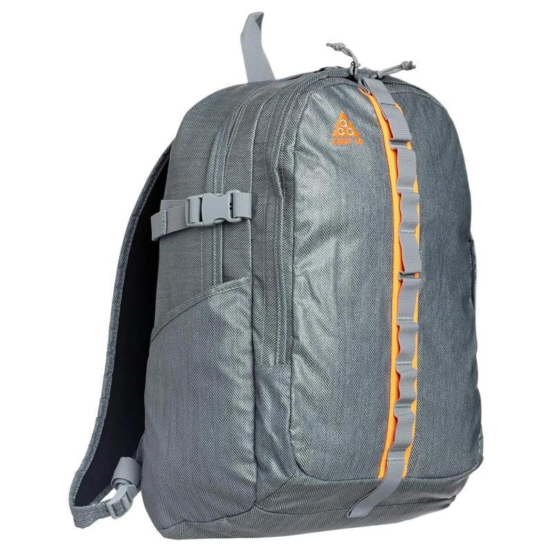 Nike Polyester Backpack Unisex Gray & Orange Casual BA4579-086