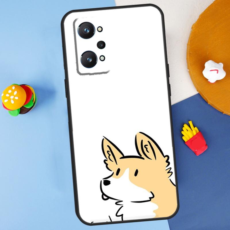 Cartoon Corgi Dog For Realme C55 C67 C61 C75 C53 C51 C21Y C25S GT 6 6T 5 GT7 Pro 10 11 12 13 14 Pro Plus Case