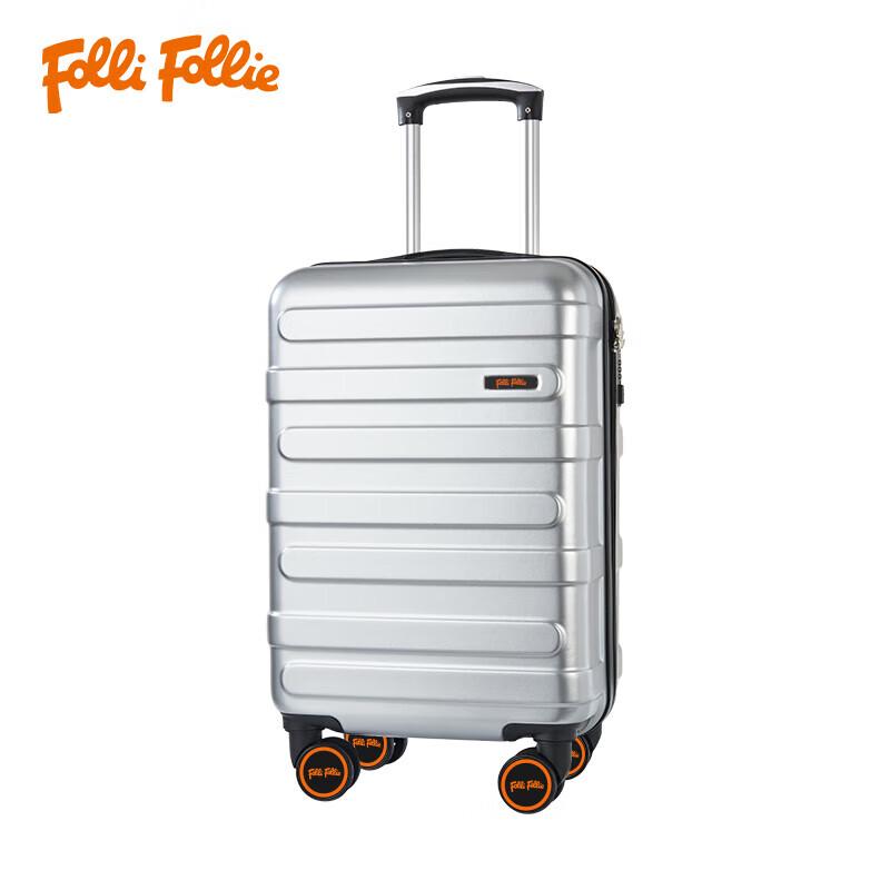 Folli Follie 20-inch ABS Striped Spinner Luggage