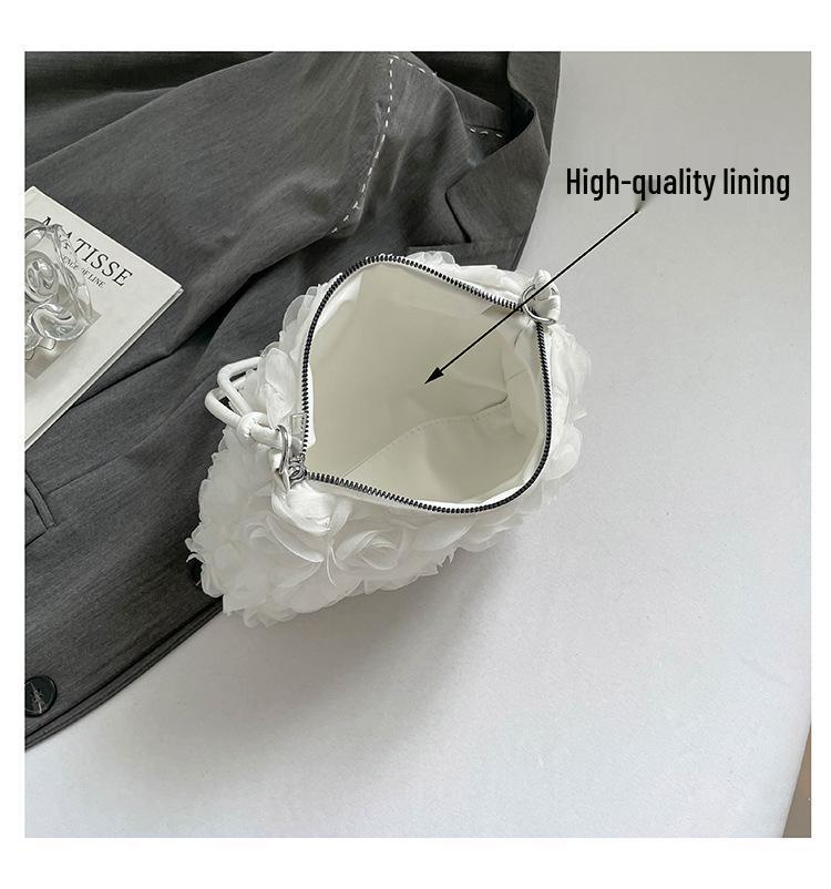 2025 Süße Blume Koreanischer Stil Schulterhandtasche - Frisch & Schlicht Lässiges Achseldesign für Herbst/Winter