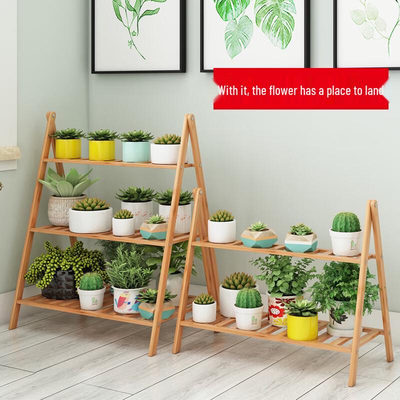 Foldable Bamboo 3-Tier Plant Stand