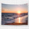 Küstensonnenuntergang Strand Ozean Wandteppich Wandbehang Tropische Sonnenaufgang Meeresufer Dekor Kunst für Wohnzimmer Schlafzimmer Heimdekoration Leinwand