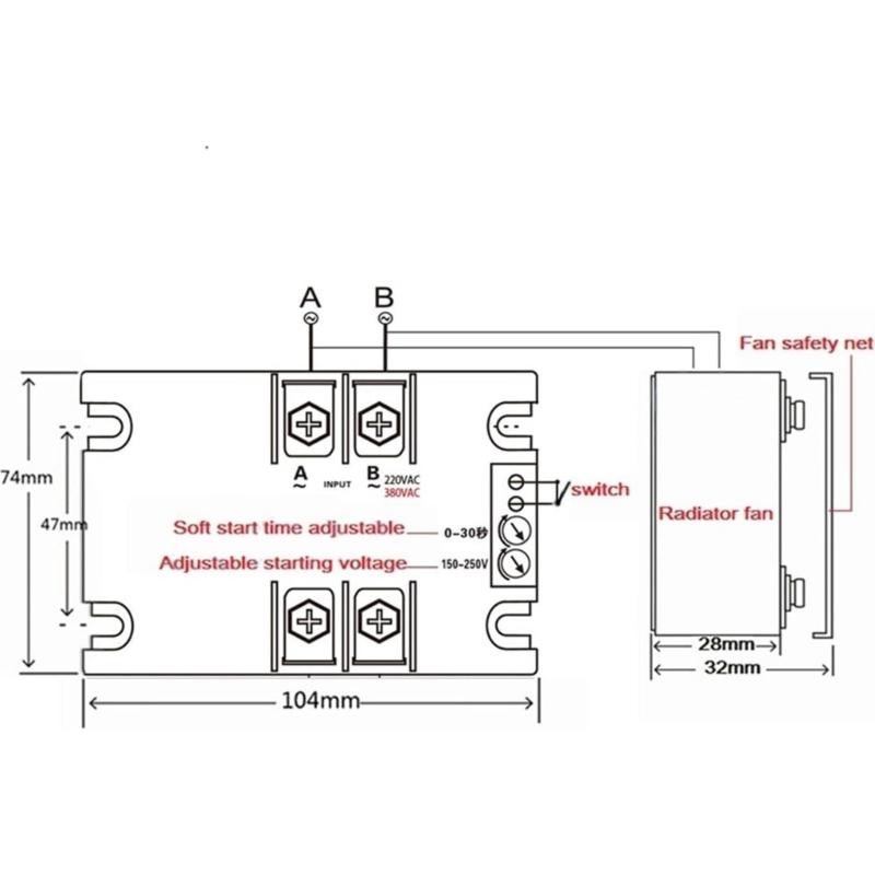 Motorsteuergerät 8 kW Leistung Sanfte Starts Stoppt Reduziert Stromspitzen Einfache Installation für Kompressoren Pumpen Systeme