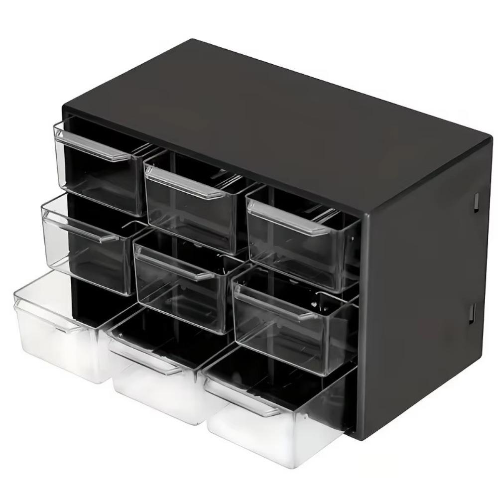 PVC Storage Box 9 Grids Drawer Organizer Box Desktop Drawer Organizer For Jewelry Cosmetics