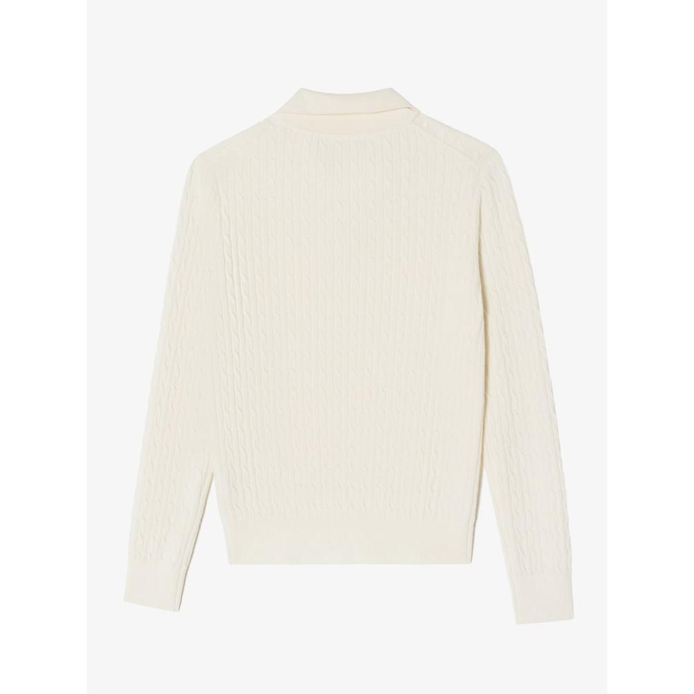 LacoSte Women S Cable Open Collar Sweater Af197e 54n Xfj q2nAf197e 54nXfj