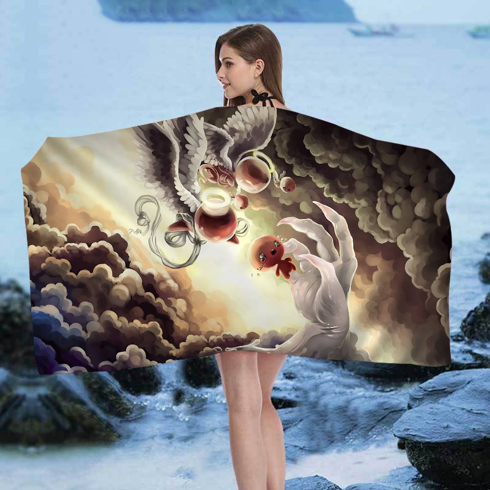 Action Game The Binding Of Isaac Microfiber Printed Beach Towel Mountain Climbing Beach Swimming Running Absorbent Soft Towel