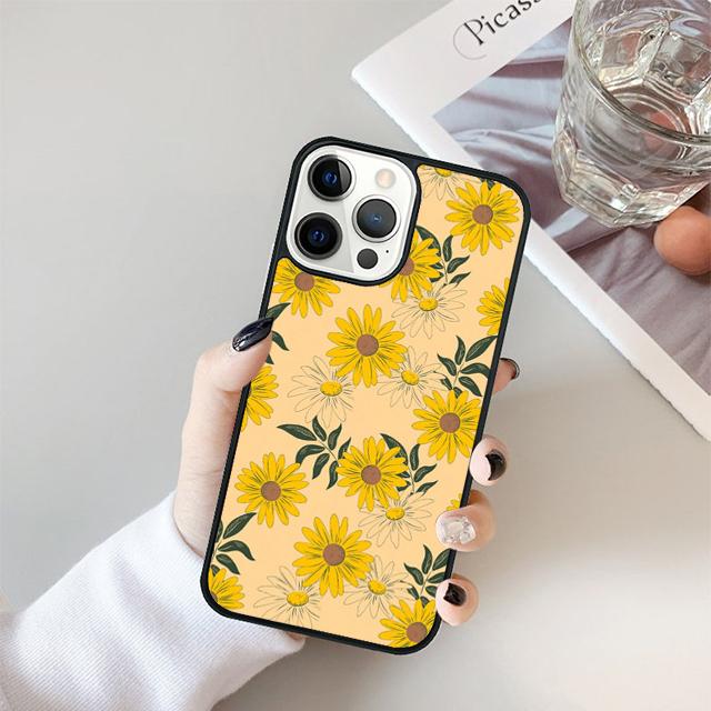 Coque de téléphone florale tournesol pour iPhone 17 Air 15 16 11 12 13 14 Pro Max Housse pour iPhone 17 Air Max Plus coque Fundas