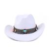 New Western Cowboy Hat Top Hat Jazz Hat Big Brim Ethnic Style Cowboy Felt Hat