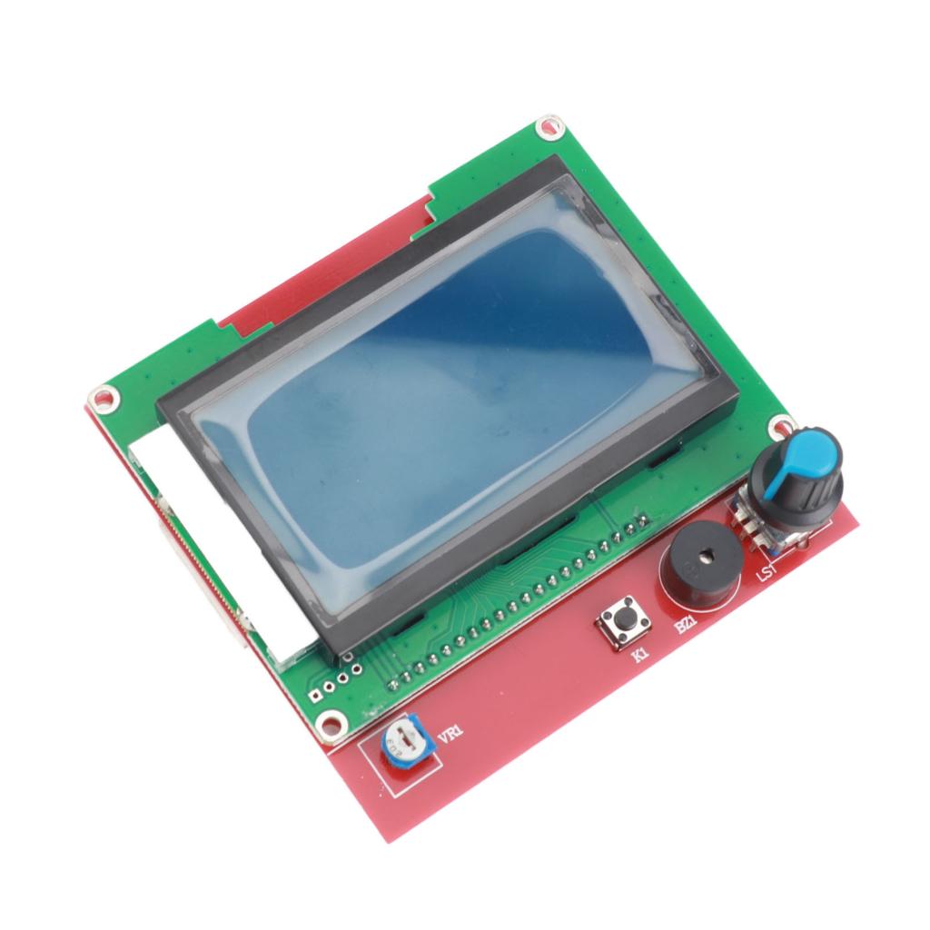 12864 LCD Control Module Panel Display Motherboard 3D Printer Smart Controller + 2Pcs Lines