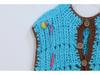 Vintage Women's Handmade Cable Knit Floral Sweater Vest