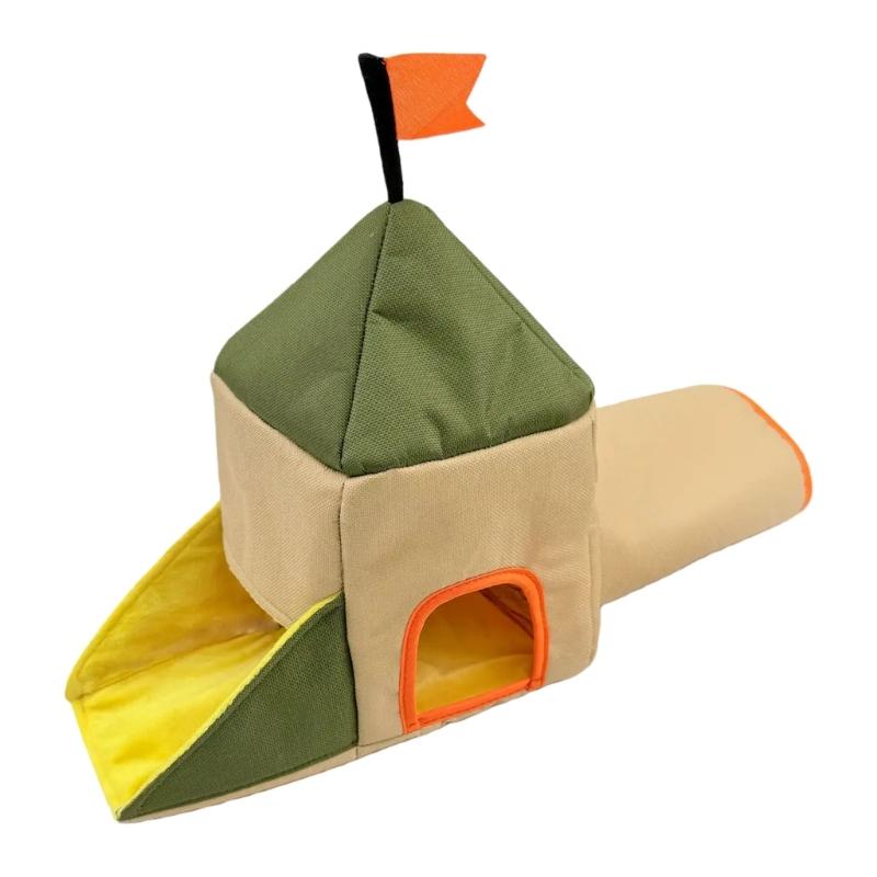 

Soft Fabric Small Animal Tunnel Hideouts With Colorful Design Warm Shelter House For Hamsters Chinchillas Resting Place 1