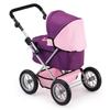 Poussette landau pour poupée - trendy - 68 cm - réglable - prune - pour poupées jusqu'à 46 cm