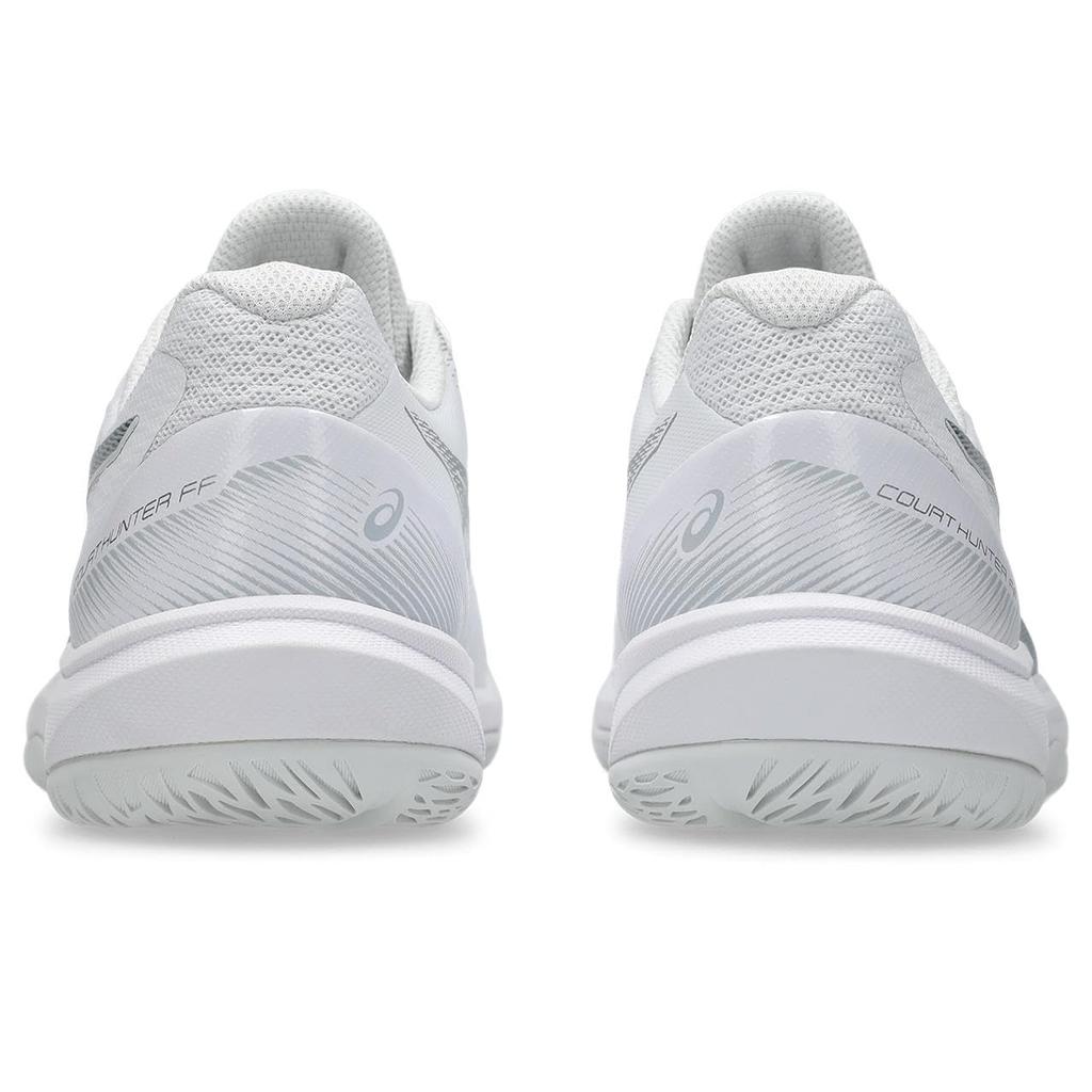 Asics COURT HUNTER FF 1072A112 Indoor Sports Size 102 Size E Women's Shoes, (White/Pure Silver), 23.0 Cm,