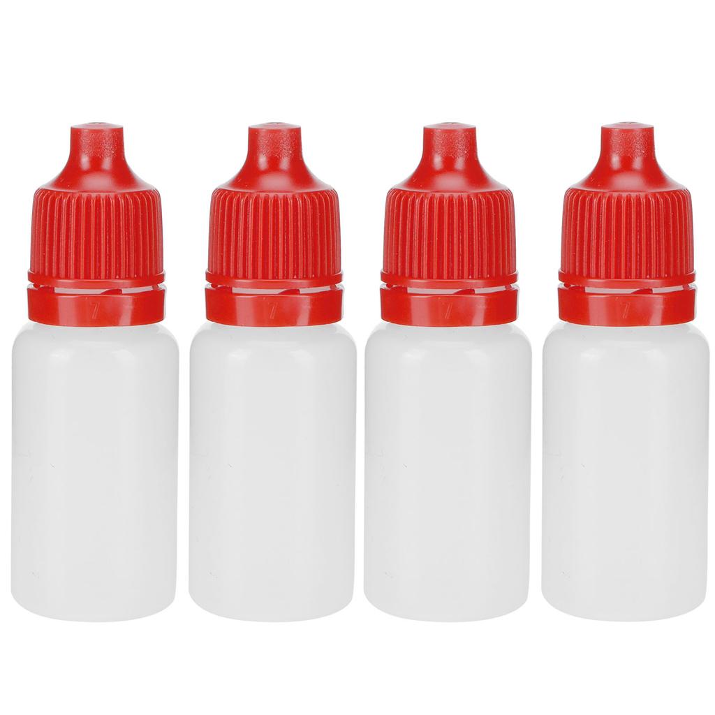 50Pcs 5ml Empty Dropper Bottles Squeezable Eye Liquid Bottle Container with Lids PlugsRed