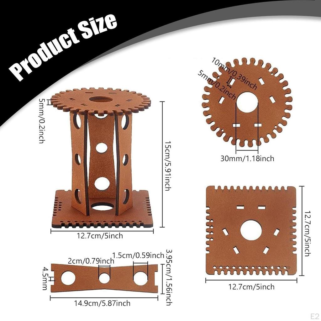 Kumihimo Braiding Disk Set,Bracelet Knitting Tool,Portable,Reusable DIY Handmade Wooden Beading Cord