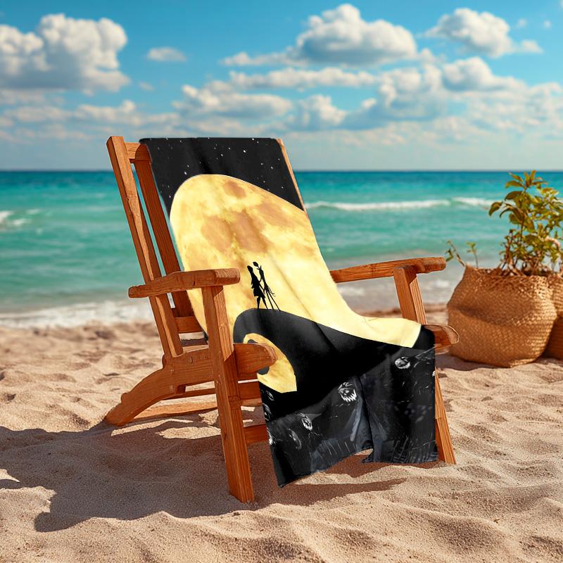 1pc Nightmare Before Christmas Microfiber Beach Towels Quick Dry Towel Sand Beach Towels Pool for Travel Swim Pool. S7290153