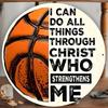 QITOX Inspirational Basketball Quote Metal Tin Sign X Inch Round Wall Art Decor for Home Bar Garage Club Restaurant Room