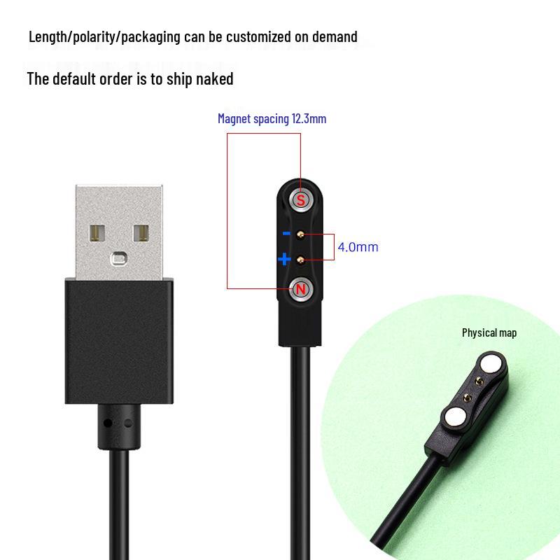 Smartwatch Charging Cable: 4P2P Pin, 2/4 Core, Magnetic Charger