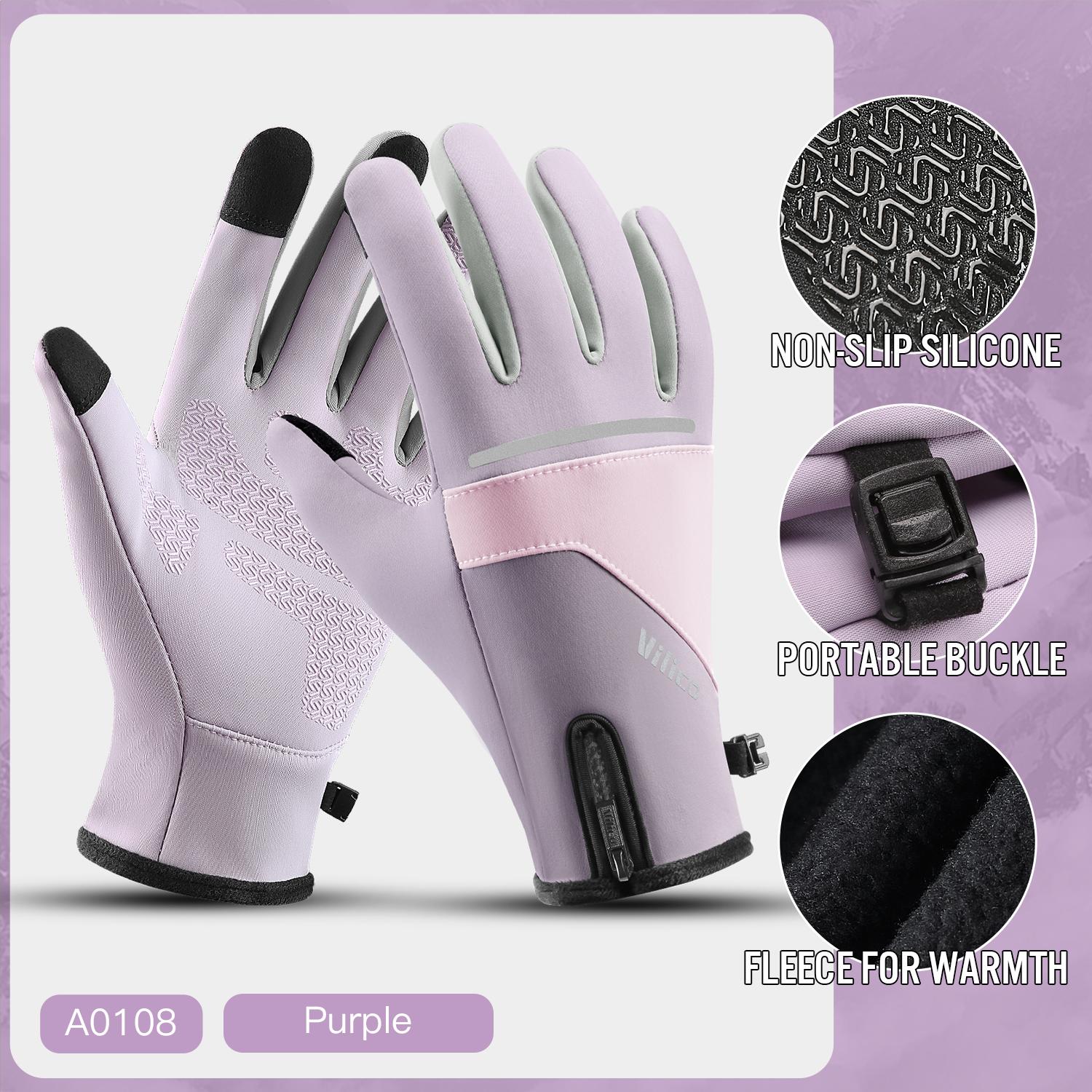 

Cycling Gloves Winter Touch Screen Bicycle Gloves Outdoor Scooter Windproof Riding Motorcycle Ski Warm Bike Gloves S