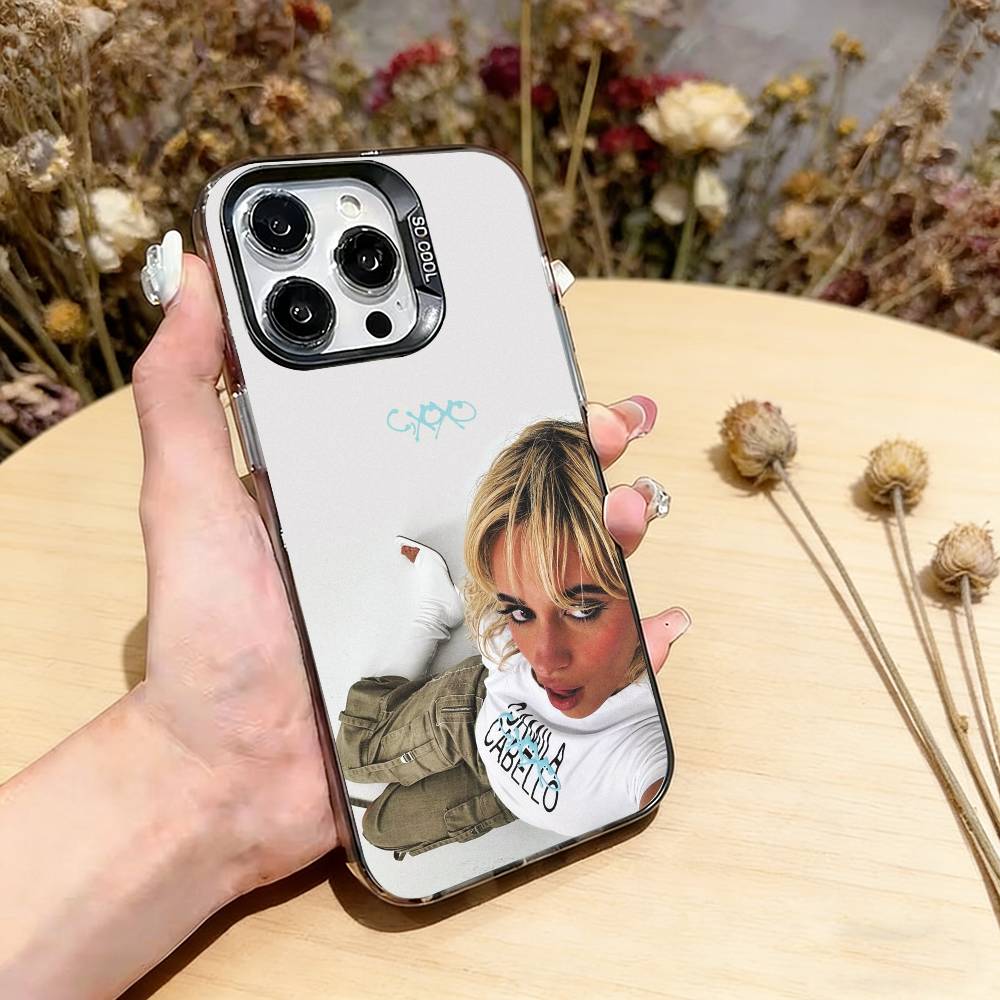 

C-Camila C-Cabello Cxoxo Phone Case For iPhone 17,16,15,14,13,12,11 Plus,Pro Max,XS,Colored Silver Plated Inside Cover iPhone17Air