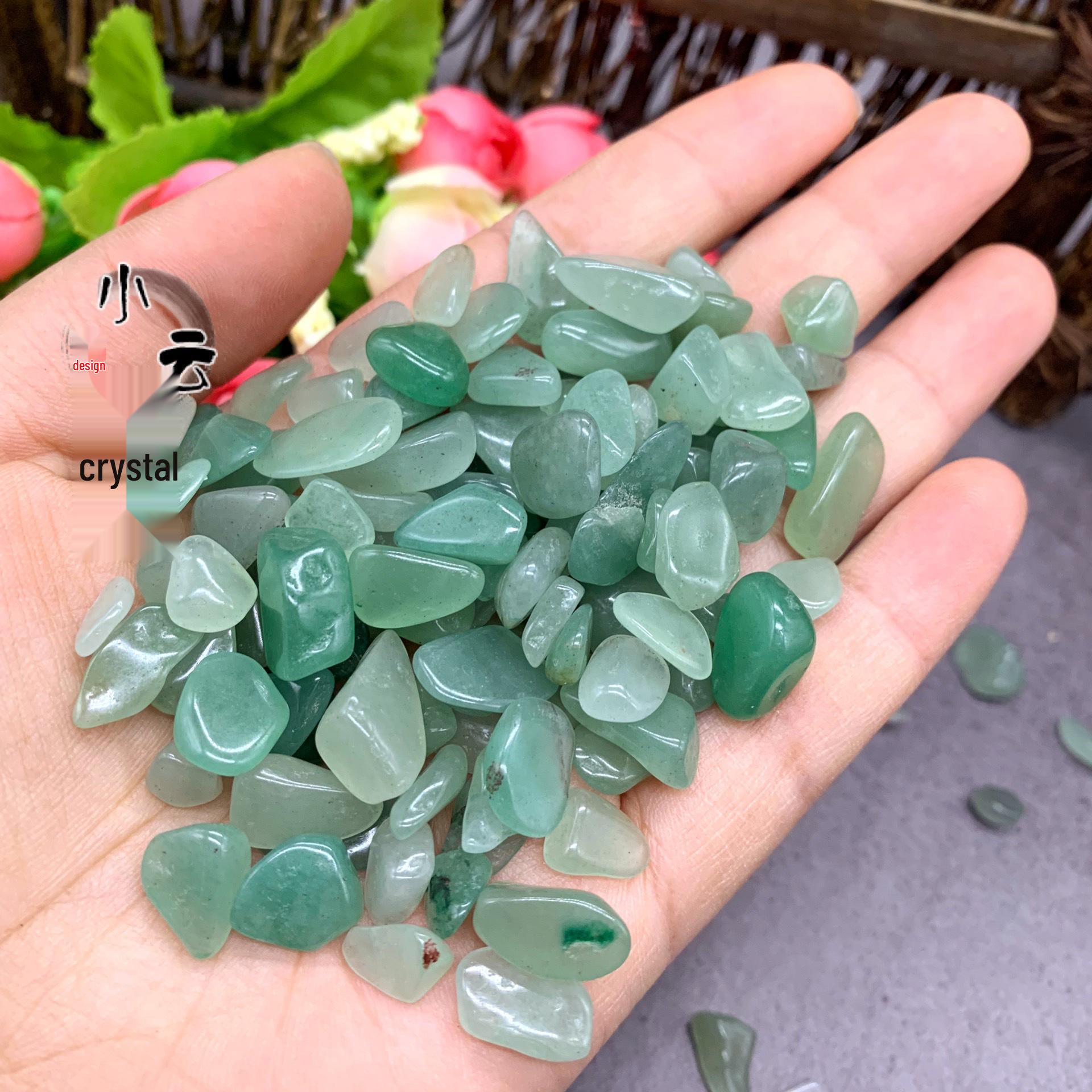 

1 kg Natural Green Aventurine Crushed Stone Crystal 4-6mm, 1000g