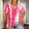 Casual Simple Women's V-neck Top Fashionable Short Sleeve Versatile Loose T-Shirts Women’s
