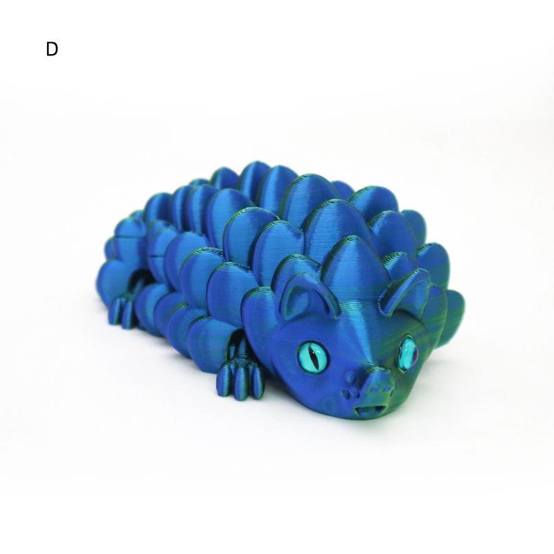 3D Printed Movable Hedgehog Figurine Simulation Snake Office Desktop Ornament 3D Printing Toys Christmas Gift