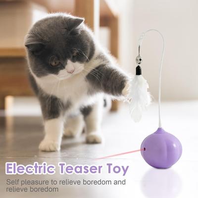 Automatisches Katzenspielzeug Interaktiver Haustier-Teaser-Stab Berührungsempfindliches Kätzchenspielzeug für kleine und mittelgroße Kätzchen Innen- und Außenbereiche Höfe Veranden