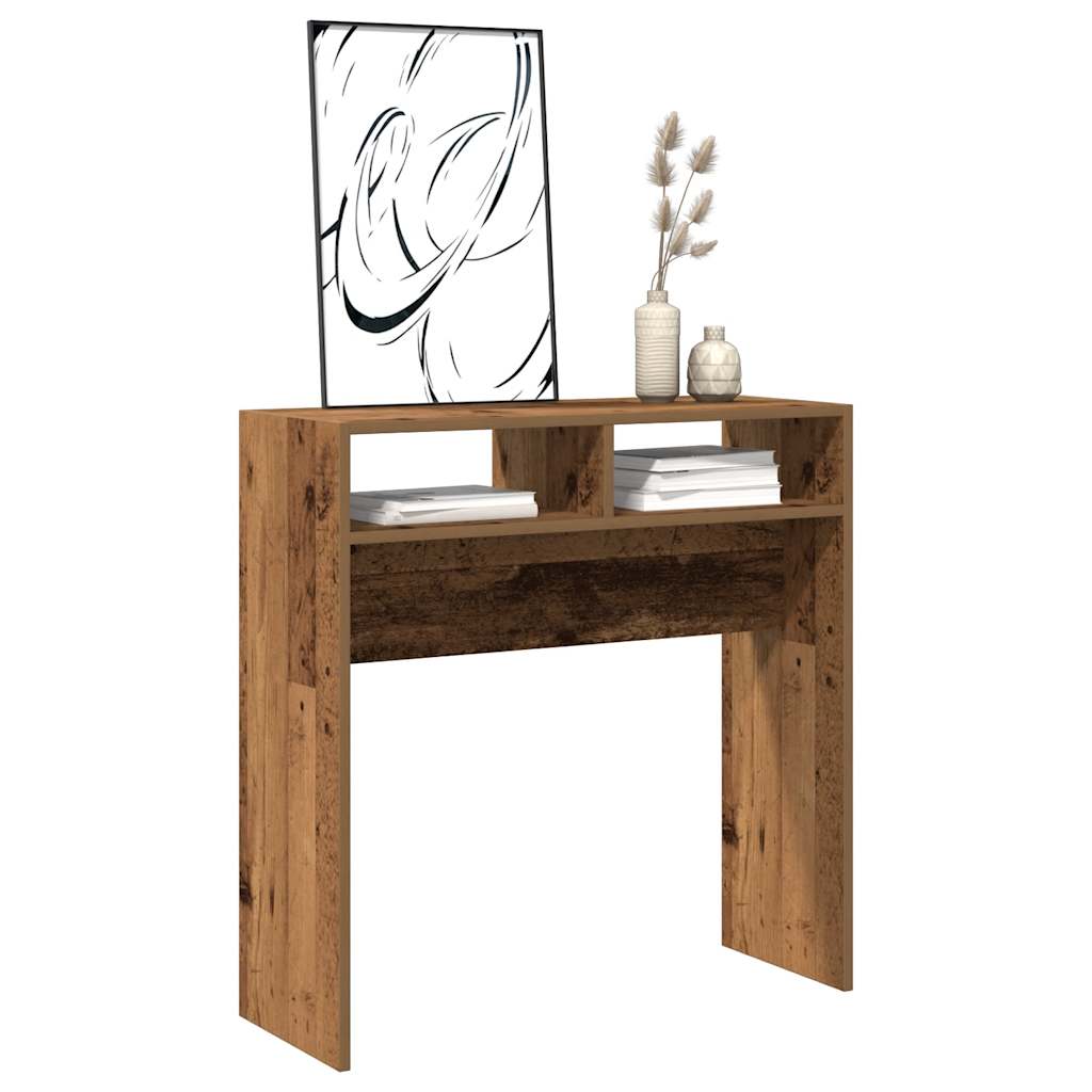 Console Table with Rustic Wood Look 78 x 30 x 80 cm Particleboard